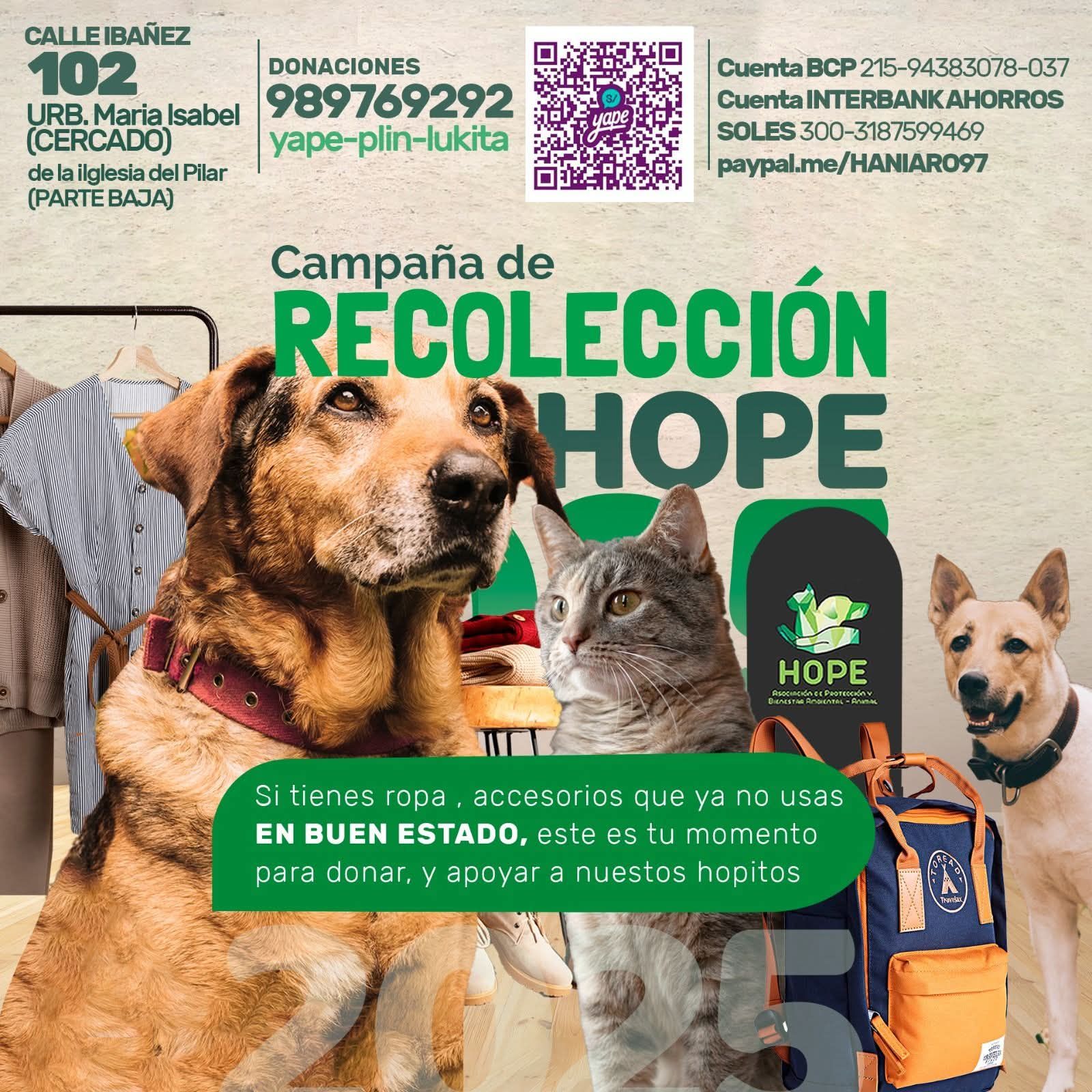 Campaña de recolección HOPE